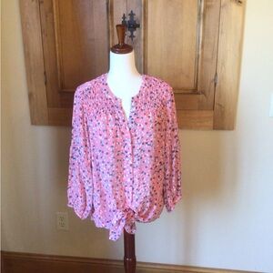 Zac & Rachel Pink Floral Blouse